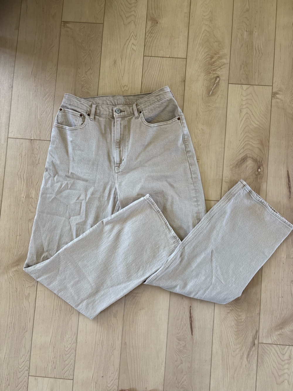 Abercrombie & Fitch Light Beige 90s relaxed Jeans